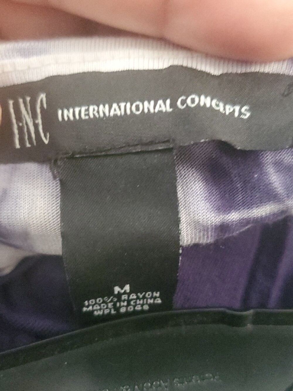 INC International Concepts Purple and Cream Maxi Summer Women's Dress M - Picture 6 of 9